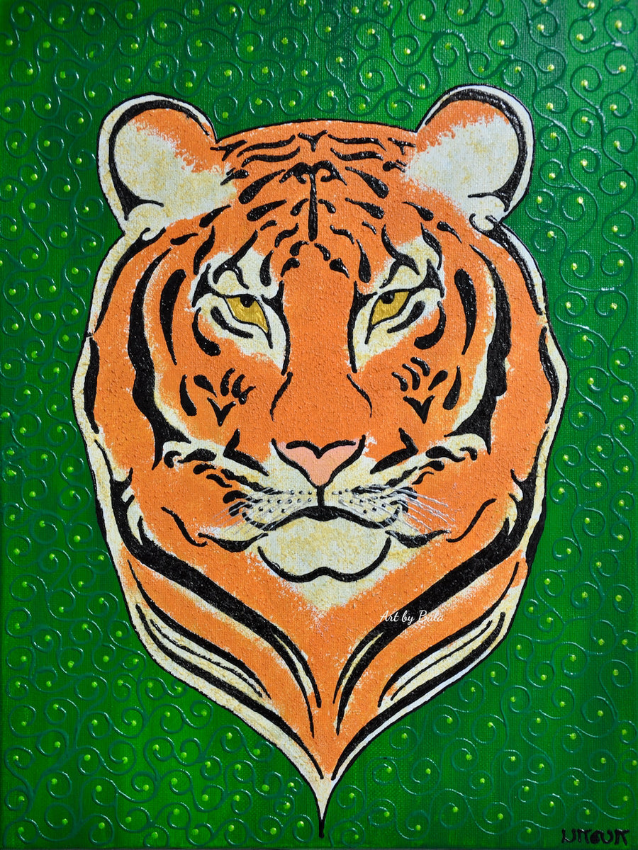 Dotted animal painting: tiger 